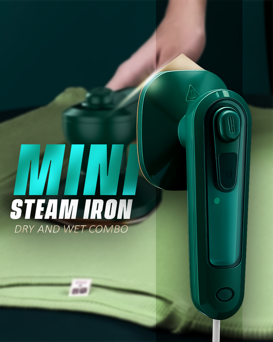 Mini Travel Clothes Steamer & Iron – Wet/Dry Use