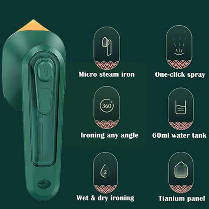 Mini Travel Clothes Steamer & Iron – Wet/Dry Use